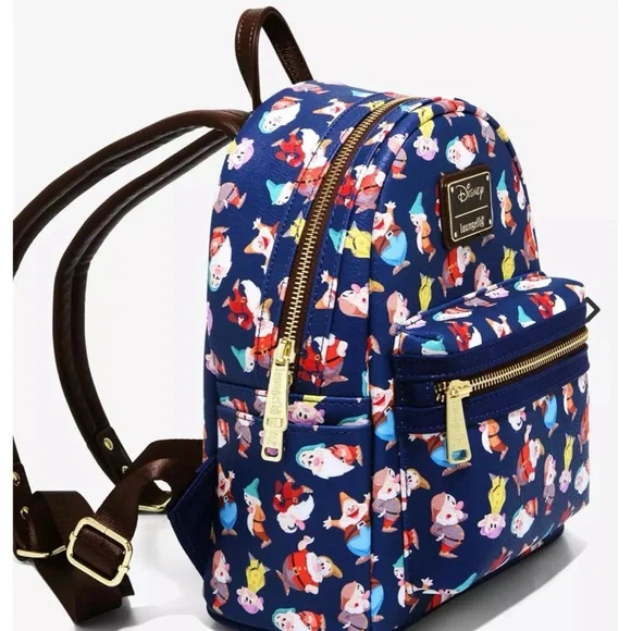 Disney Snow White and the Seven Dwarfs Allover Print Mini Backpack - Picture 3 of 3